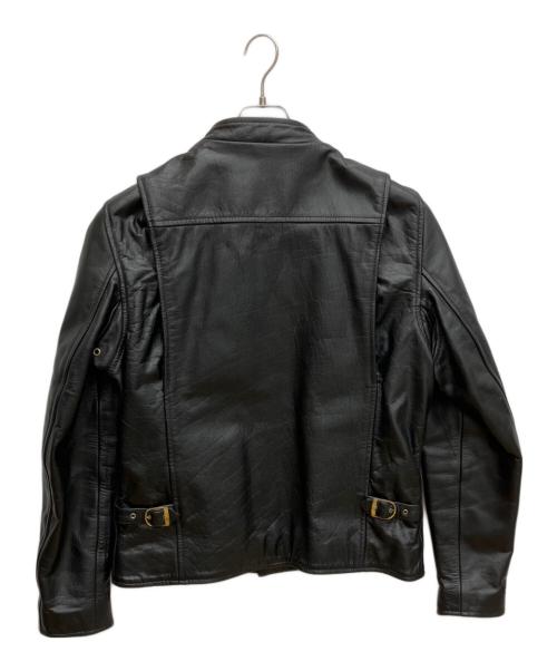 63 leathers（ロクサン レザーズ）63 leathers (ロクサン レザーズ) シングルライダースジャケット ブラック サイズ:XLの古着・服飾アイテム