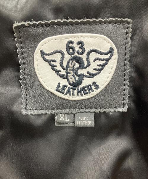 63 leathers（ロクサン レザーズ）63 leathers (ロクサン レザーズ) シングルライダースジャケット ブラック サイズ:XLの古着・服飾アイテム
