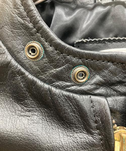 63 leathers（ロクサン レザーズ）63 leathers (ロクサン レザーズ) シングルライダースジャケット ブラック サイズ:XLの古着・服飾アイテム