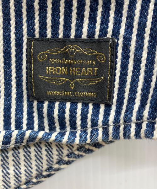 IRON HEART（アイアンハート）IRON HEART (アイアンハート) ヒッコリーウエスタンシャツ ブルー サイズ:Lの古着・服飾アイテム