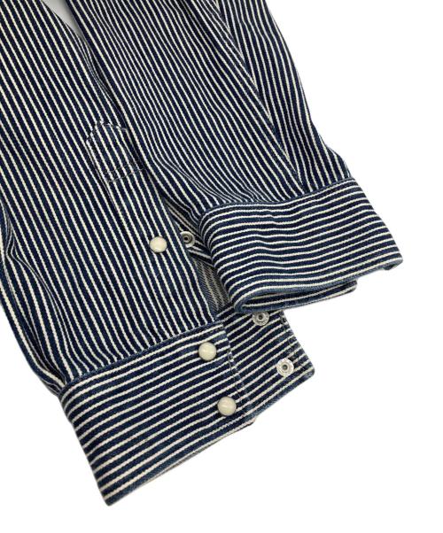 IRON HEART（アイアンハート）IRON HEART (アイアンハート) ヒッコリーウエスタンシャツ ブルー サイズ:Lの古着・服飾アイテム