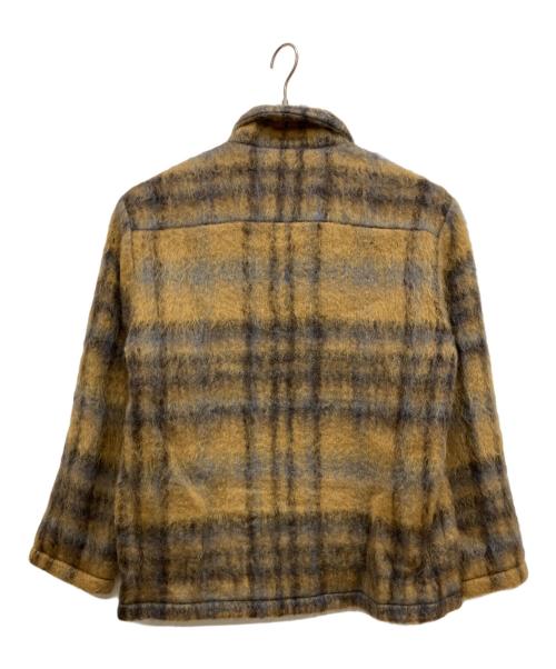 Camoshita UNITED ARROWS（カモシタユナイテッドアローズ）Camoshita UNITED ARROWS (カモシタユナイテッドアローズ) ウールチェックシャギーコート ブラウン サイズ:46の古着・服飾アイテム