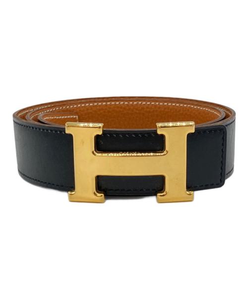 HERMES（エルメス）HERMES (エルメス) Hバックルコンスタンスベスト ブラック サイズ:74の古着・服飾アイテム