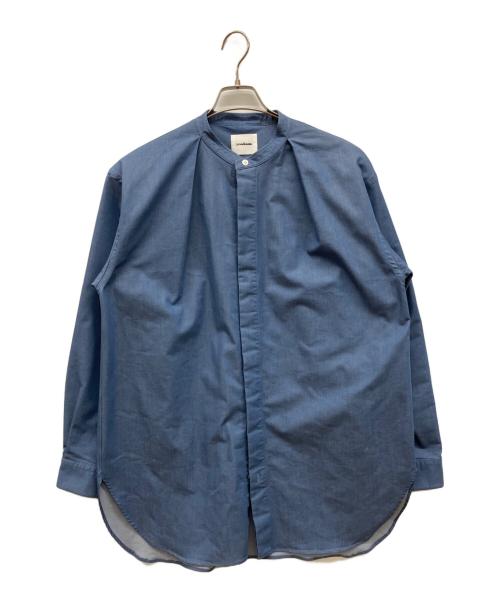 :colon（コロン）:COLON (コロン) 4oz Light Denimシャツ　ノーカラーシャツ ブルー サイズ:3の古着・服飾アイテム