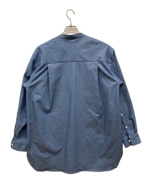 :colon（コロン）:COLON (コロン) 4oz Light Denimシャツ　ノーカラーシャツ ブルー サイズ:3の古着・服飾アイテム