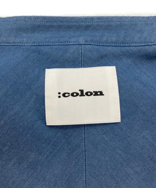 :colon（コロン）:COLON (コロン) 4oz Light Denimシャツ　ノーカラーシャツ ブルー サイズ:3の古着・服飾アイテム