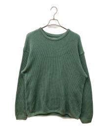 STEVEN ALAN（スティーブンアラン）の古着「AZE CREW NECK KNIT-LOOSE/ニット」｜グリーン
