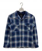 PENDLETONペンドルトン）の古着「BOARD SHIRT FITTED　ボードシャツ　オンブレチェックウールシャツ」｜ブルー