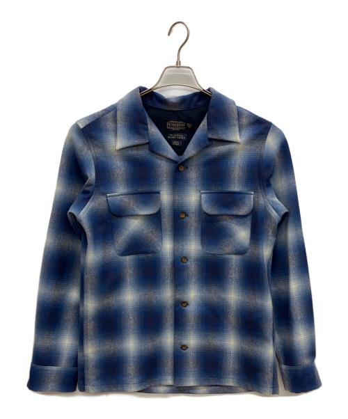 PENDLETON（ペンドルトン）PENDLETON (ペンドルトン) BOARD SHIRT FITTED　ボードシャツ　オンブレチェックウールシャツ ブルー サイズ:Mの古着・服飾アイテム
