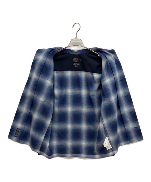 PENDLETON（ペンドルトン）PENDLETON (ペンドルトン) BOARD SHIRT FITTED　ボードシャツ　オンブレチェックウールシャツ ブルー サイズ:Mの古着・服飾アイテム