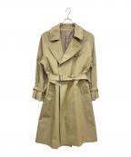 BLURHMSブラームス）の古着「Gabardine Double Belt Trench Coat ギャバジンダブルトレンチコート」｜ベージュ