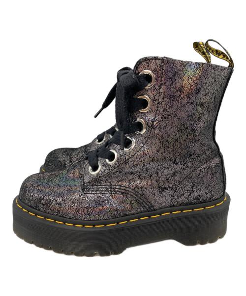 Dr.Martens（ドクターマーチン）Dr.Martens (ドクターマーチン) MOLLY　6ホールブーツ シルバー サイズ:UK 6の古着・服飾アイテム