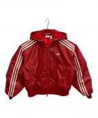 adidasアディダス）の古着「Adilenium Season 3 Vintage Faux Leather Jacket」｜レッド
