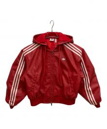 adidas（アディダス）の古着「Adilenium Season 3 Vintage Faux Leather Jacket」｜レッド