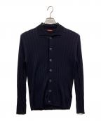 BARENAバレナ）の古着「ウールニットカーディガン」｜ネイビー