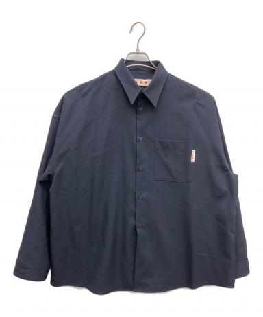 中古・古着通販】MARNI (マルニ) ウールトロピカルシャツ ネイビー