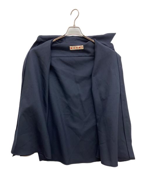 MARNI（マルニ）MARNI (マルニ) ウールトロピカルシャツ ネイビー サイズ:46の古着・服飾アイテム