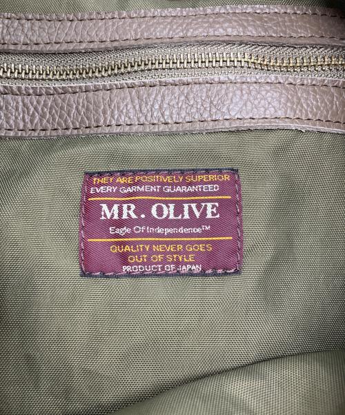 MR.OLIVE E.O.I（ミスターオリーブ イーオーアイ）MR.OLIVE E.O.I (ミスターオリーブ イーオーアイ) MILANO GRAIN LEATHER ワンショルダーバッグ オリーブの古着・服飾アイテム