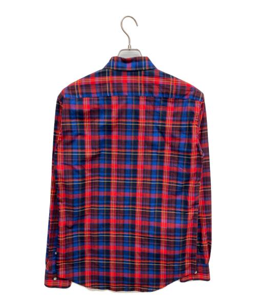 anseason（アンシーズン）anseason (アンシーズン) パッチワークチェックシャツ レッド サイズ:48 未使用品の古着・服飾アイテム