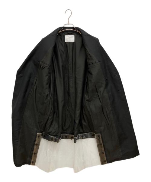 TOGA PULLA（トーガ プルラ）TOGA PULLA (トーガ プルラ) PVCビニール付ダブルコート ブラック サイズ:36の古着・服飾アイテム