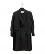 TOGA PULLAトーガ プルラ）の古着「PVCビニール付ダブルコート」｜ブラック