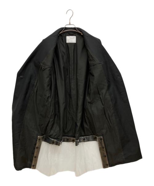 TOGA PULLA（トーガ プルラ）TOGA PULLA (トーガ プルラ) PVCビニール付ダブルコート ブラック サイズ:36の古着・服飾アイテム