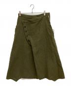 Y'sワイズ）の古着「変形ウールサルエルパンツ」｜グリーン