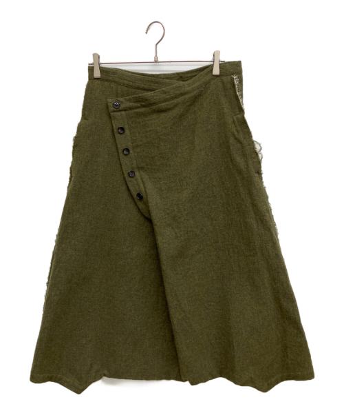 Y's（ワイズ）Y's (ワイズ) 変形ウールサルエルパンツ グリーン サイズ:2の古着・服飾アイテム