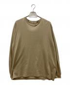 AURALEEオーラリー）の古着「LUSTER PLAITING L/S TEE　クルーネックロングスリーブカットソー　長袖tシャツ」｜ブラウン