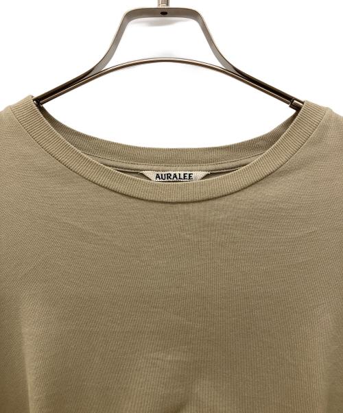 AURALEE（オーラリー）AURALEE (オーラリー) LUSTER PLAITING L/S TEE　クルーネックロングスリーブカットソー　長袖tシャツ ブラウン サイズ:5の古着・服飾アイテム