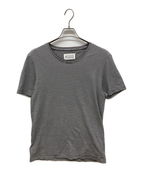 Maison Margiela（メゾンマルジェラ）Maison Margiela (メゾンマルジェラ) CREW NECK BORDER TEE ブラック サイズ:Ｓの古着・服飾アイテム