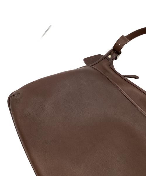 COACH（コーチ）COACH (コーチ) レザーショルダーバッグ ブラウンの古着・服飾アイテム