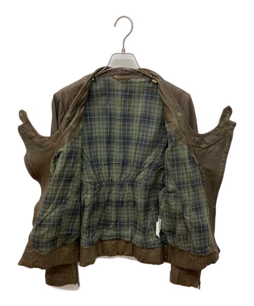 MAX&Co.（マックスアンドコー）MAX&Co. (マックスアンドコー) レザージャケット ブラウン サイズ:42の古着・服飾アイテム