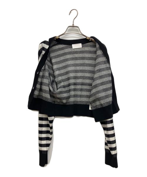 rosy monster（ロージーモンスター）rosy monster (ロージーモンスター) チェック柄カーディガン ブラック サイズ:FREEの古着・服飾アイテム