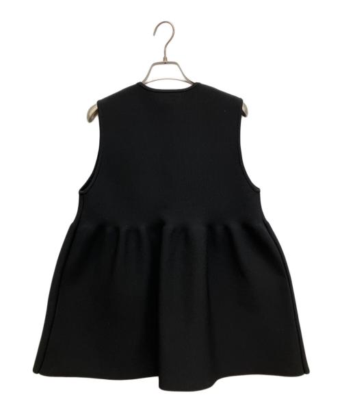UNITED ARROWS（ユナイテッドアローズ）UNITED ARROWS (ユナイテッドアローズ) P フリル ニットベスト ブラック サイズ:FREEの古着・服飾アイテム