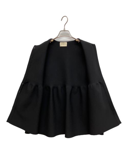 UNITED ARROWS（ユナイテッドアローズ）UNITED ARROWS (ユナイテッドアローズ) P フリル ニットベスト ブラック サイズ:FREEの古着・服飾アイテム