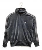 adidasアディダス）の古着「ファイヤーバード トラックトップ ベロアトラックジャケット」｜グレー
