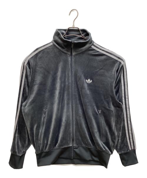 adidas（アディダス）adidas (アディダス) ファイヤーバード トラックトップ ベロアトラックジャケット グレー サイズ:XLの古着・服飾アイテム