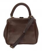 organオルガン）の古着「口枠キューブトート」｜ブラウン