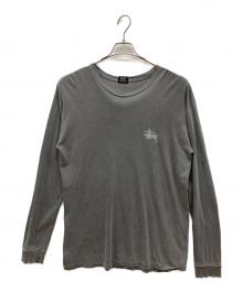 stussy（ステューシー）の古着「ロゴプリントロングスリーブカットソー」｜グレー