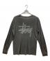 stussy (ステューシー) ロゴプリントロングスリーブカットソー グレー サイズ:Ｌ：4500円