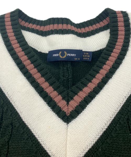 FRED PERRY（フレッドペリー）FRED PERRY (フレッドペリー) Tilden Knit Dress グリーン サイズ:36の古着・服飾アイテム