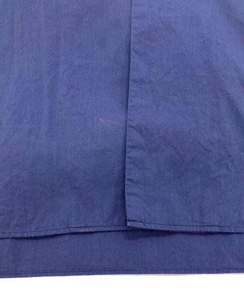 BLURHMS（ブラームス）BLURHMS (ブラームス) Chambray Stand Collar Cuffless Shirt　シャンブレースタンドカラーカフレスシャツ ネイビー サイズ:3の古着・服飾アイテム