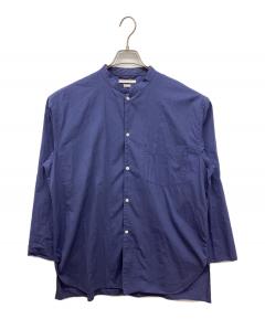 中古・古着通販】BLURHMS (ブラームス) バンドカラーシャツ ブラック