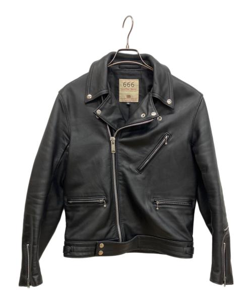 666（666）666 (666) LJM-8 ダブルライダースジャケット ブラック サイズ:36の古着・服飾アイテム