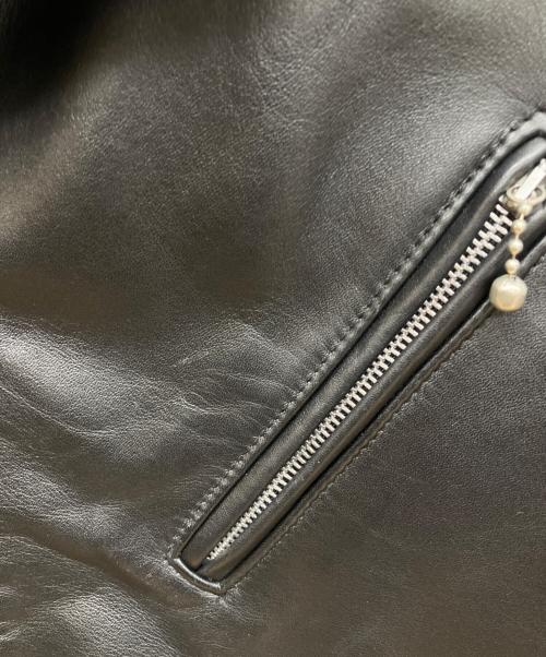 666（666）666 (666) LJM-8 ダブルライダースジャケット ブラック サイズ:36の古着・服飾アイテム