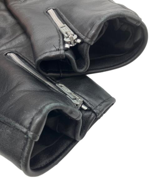 666（666）666 (666) LJM-8 ダブルライダースジャケット ブラック サイズ:36の古着・服飾アイテム