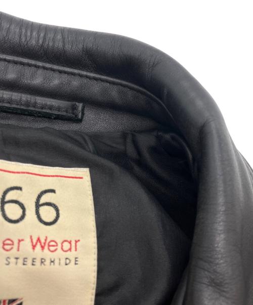 666（666）666 (666) LJM-8 ダブルライダースジャケット ブラック サイズ:36の古着・服飾アイテム