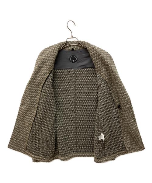 T-Jacket（ティージャケット）T-JACKET (ティージャケット) ダブルブレストニットジャケット　テーラードジャケット ブラウン サイズ:Mの古着・服飾アイテム