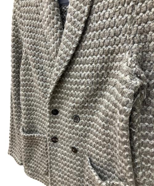 T-Jacket（ティージャケット）T-JACKET (ティージャケット) ダブルブレストニットジャケット　テーラードジャケット ブラウン サイズ:Mの古着・服飾アイテム